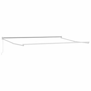 vidaXL Awning Manual White 4.5 x 3 m Metal