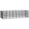 vidaXL Outdoor Dog Kennel Steel 22.12 m²