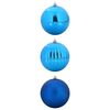 vidaXL Christmas Bauble Set XXL 3 pcs Blue &Oslash; 25 cm Plastic LEDs