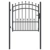 vidaXL Fence Gate with Spikes EMMEN 104 x 97 cm Powder-coated steel