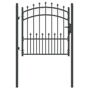 vidaXL Fence Gate with Spikes EMMEN 104 x 97 cm Powder-coated steel