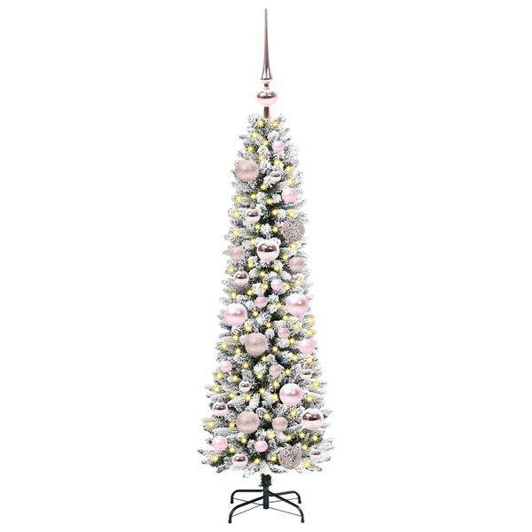 vidaXL Artificial Christmas Tree with 150 LEDs with Stand White 120 cm