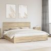 vidaXL Bed Frame with Drawer Sonoma Oak 200 x 200 cm Engineered Wood