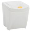vidaXL Stackable Garbage Bin Boxes 4 pcs White 100 L Polypropylene