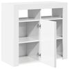 vidaXL Sideboard with LED Lights High Gloss White 80x35x75 cm