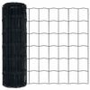 vidaXL Fence with Posts Grey 0.4 x 50 m Steel