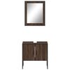 vidaXL 2 Piece Bathroom Cabinet Set Brown Oak Engineered Wood