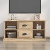 vidaXL TV Cabinet Sonoma Oak 99.5x35.5x48 cm Engineered Wood