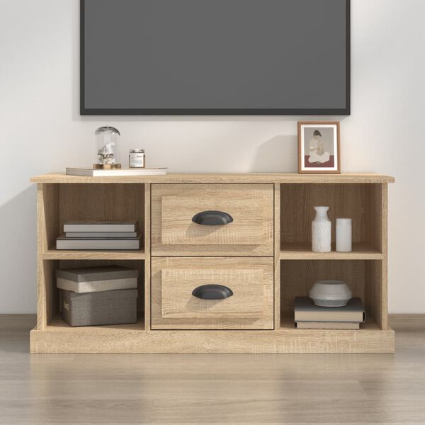 vidaXL TV Cabinet Sonoma Oak 99.5x35.5x48 cm Engineered Wood