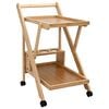 vidaXL Kitchen Trolley with Wheels Light Brown 65 x 40.5 x 76.5 cm