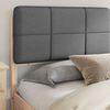 vidaXL Bed Frame with Upholstered Headboard Dark Grey 180 x 200 cm