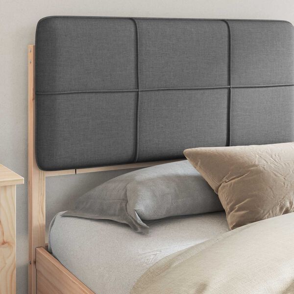 vidaXL Bed Frame with Upholstered Headboard Dark Grey 180 x 200 cm