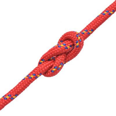 vidaXL Marine Rope Polypropylene 10 mm 50 m Red