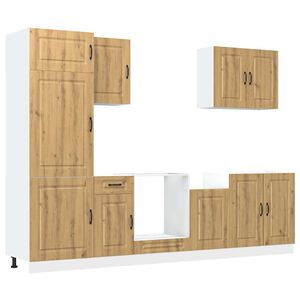 vidaXL 7 Piece Kitchen Cabinet Set Kalmar Artisan Oak Engineered Wood