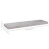 vidaXL Floating Wall Shelf Concrete Grey 80x23.5x3.8 cm MDF