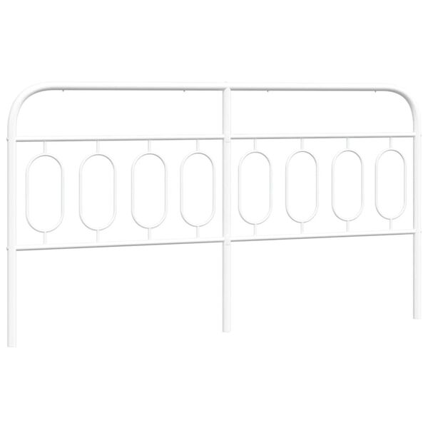 vidaXL Metal Replace Headboard White 193 cm