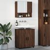 vidaXL Bathroom Furniture Set 2 pcs Brown Oak Engineered wood & Metal