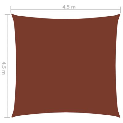 vidaXL Sunshade Sail Oxford Fabric Square 4.5x4.5 m Terracotta