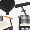 vidaXL Garden Dining Set 5 pcs Black Poly Rattan