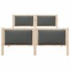 vidaXL Bed Frame with Headboard Dark Grey 140 x 200 cm Fabric