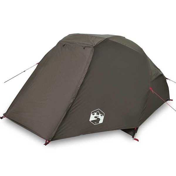 vidaXL Fishing Tent 3-Person Brown Waterproof