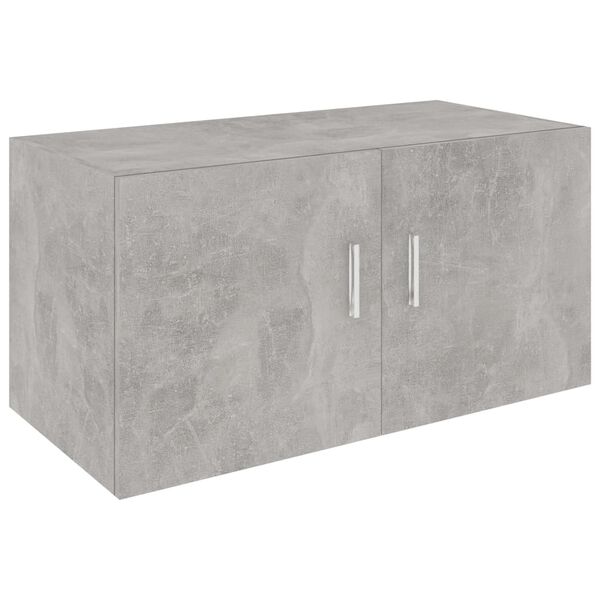 vidaXL Wall Mounted Cabinet Concrete Grey 80x39x40 cm Engineered Wood