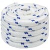 vidaXL Multipurpose Utility Rope 40 mm 25 m White and Blue PP
