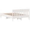 vidaXL Bed Frame without Mattress White 140x190 cm Solid Wood Pine