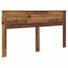 vidaXL Bed Frame with Headboard Old Wood 200 x 200 cm Solid Pine Wood
