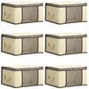 vidaXL Storage Box with Transparent Side Window 6 pcs Non-woven fabric