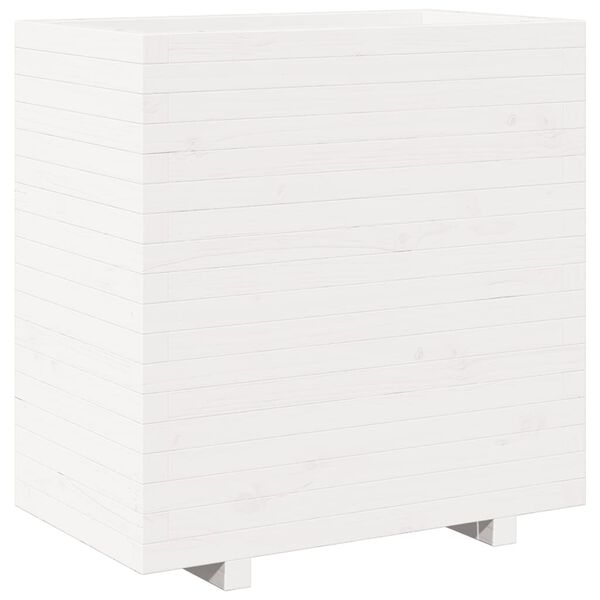 vidaXL Garden Planter White 70x40x72.5 cm Solid Wood Pine