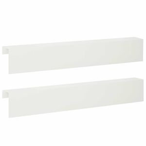 vidaXL Garden Cover Profile 2 pcs 100 x 10 x 15 cm Steel White