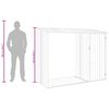 vidaXL Garden Firewood Shed Grey 245x98x159 cm Galvanised Steel