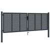 vidaXL Garden Gate Anthracite 300x75 cm Steel