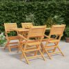 vidaXL 5 Piece Garden Dining Set Solid Wood Teak
