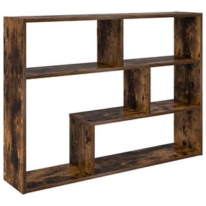 vidaXL Wall Shelf Wall-Mounted Smoked Oak 95 x 20 x 69.5 cm