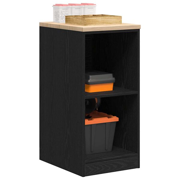 vidaXL Garage Storage Cabinet Black 40x51x85 cm Solid Wood Pine