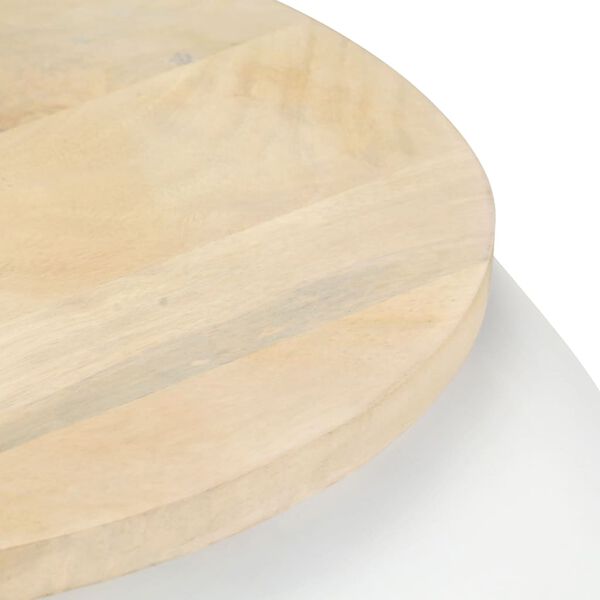 vidaXL Coffee Table White 68x68x30 cm Solid Mango Wood