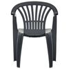 vidaXL Stackable Garden Chairs 45 pcs Plastic Anthracite