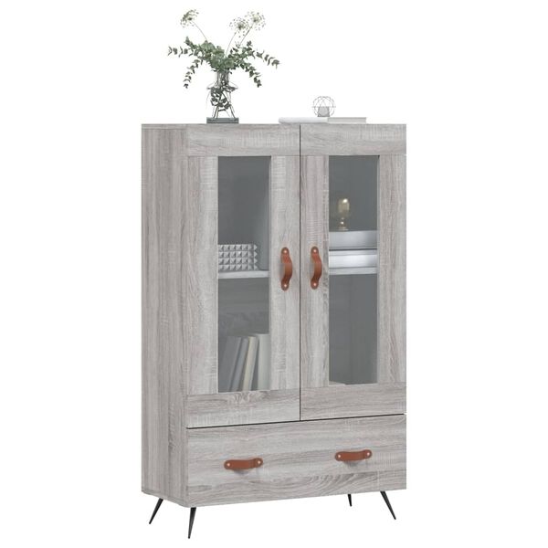vidaXL Highboard Grey Sonoma 69.5x31x115 cm Engineered Wood