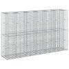 vidaXL Gabion Raised Bed 3 pcs 250 x 50 x 150 cm Galvanised Steel
