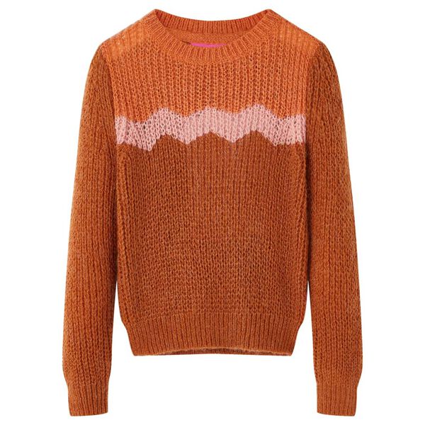 Kids' Sweater Knitted Cognac 128