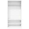 vidaXL Wardrobe White 100x50x200 cm Engineered Wood
