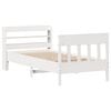 vidaXL Bed Frame without Mattress White 75x190 cm Small Single Solid Wood Pine