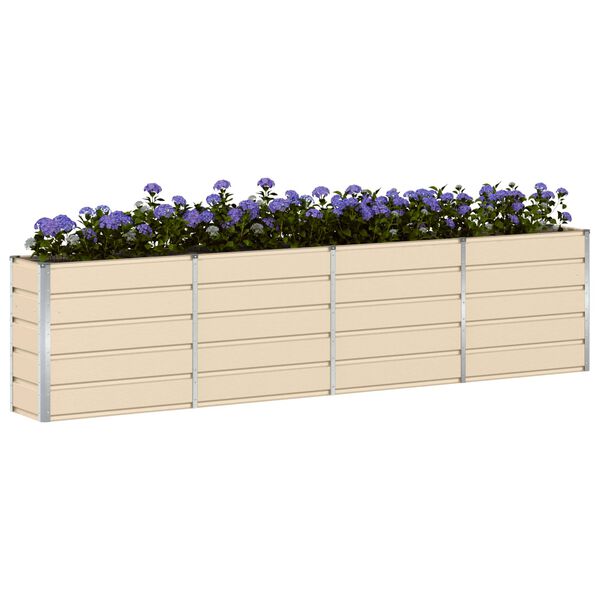 vidaXL Planter Ivory 320 x 40 x 75 cm Steel