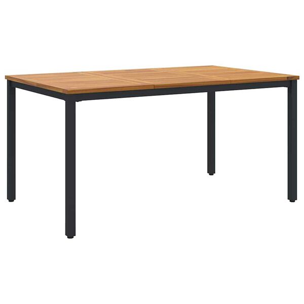 vidaXL Outdoor Tables Natural and black 150 x 90 x 75 cm