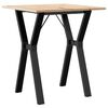 vidaXL Dining Table Y-Frame 70x70x75 cm Solid Wood Pine and Steel