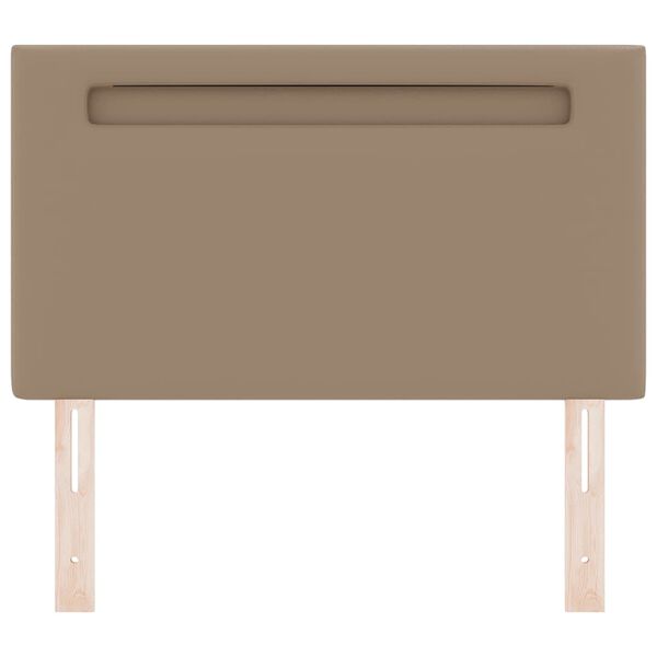 vidaXL LED Headboard Cappuccino 100 cm Faux Leather