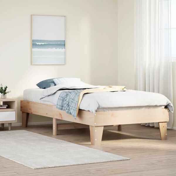 vidaXL Bed Frame without Mattress 100x200 cm Solid Wood Pine