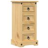 vidaXL Bedside Cabinet Corona 35x32.5x74 cm Solid Wood Pine
